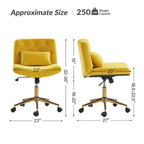 Ollie Modern Flannel Swivel Tilting Office Chair with Pillow by HULALA HOME