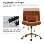 Ollie Modern Flannel Swivel Tilting Office Chair with Pillow by HULALA HOME