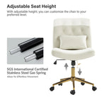 Ollie Modern Flannel Swivel Tilting Office Chair with Pillow by HULALA HOME