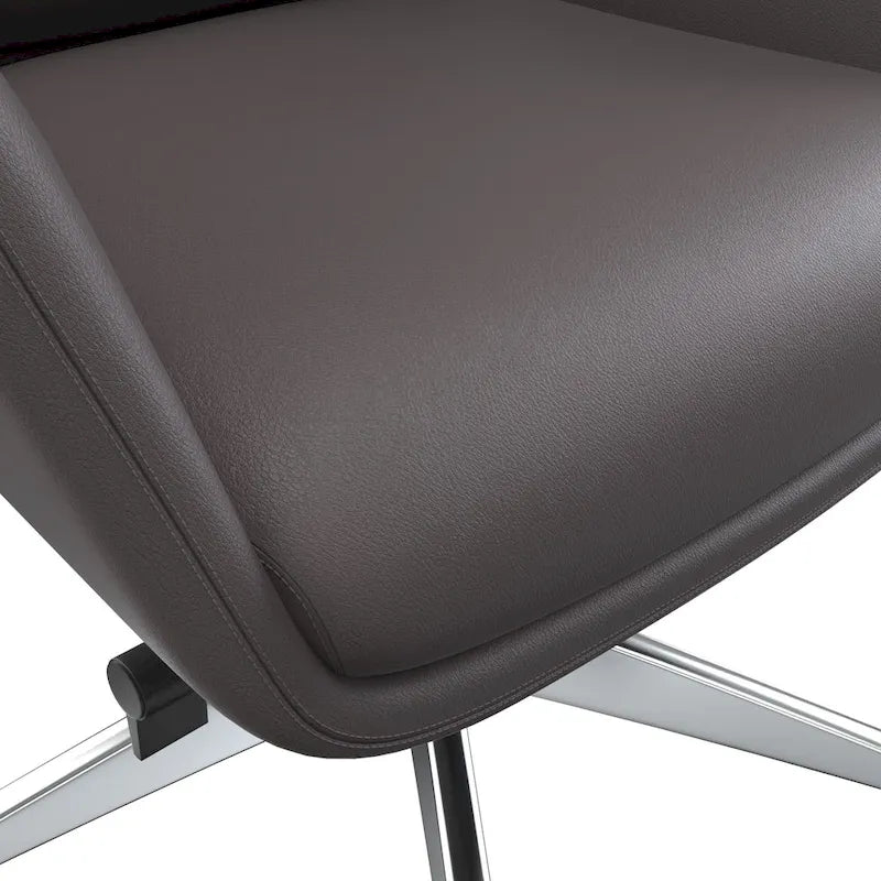 Summit High-Back Leather Office Chair with Swivel and Tilt