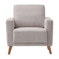Clara Modern Armchair, Light Grey