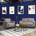 Clara Modern Armchair, Light Grey