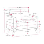 Clara Modern Armchair, Light Grey