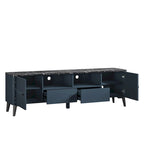 Stylish 70-Inch TV Stand with Marble-Printed Top - 70 in Width