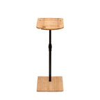 Tray Table Height Adjustable Side Table for Sofa C-shaped Oval End Tables with Slots for Living Room (Oval + Rectangle)