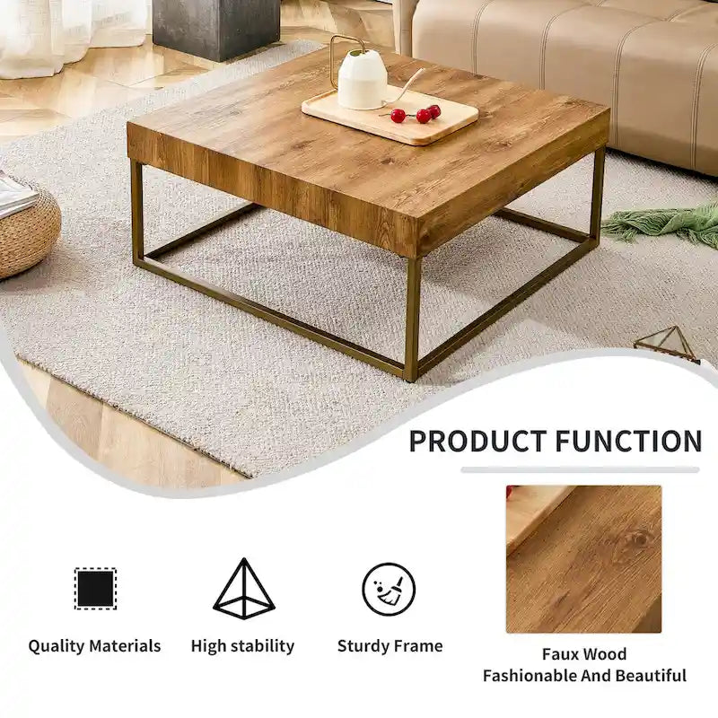 Naturally elegant wooden coffee table