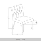 CraftPorch Glam 7-Piece Wooden Dining Chair