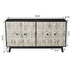 59.844 Doors Vintage Sideboard,Freestanding Sideboard Storage Cabinet
