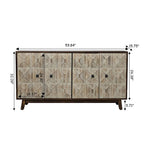 59.844 Doors Vintage Sideboard,Freestanding Sideboard Storage Cabinet