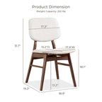 Furniture of America Beau II Mid-century Walnut 7-Piece Dining Table Set