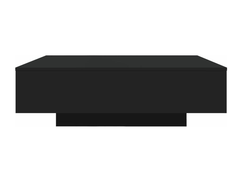Black Engineered Wood Coffee Table, 100 x 100 x 31 cm