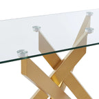 45.3 Glass Top Console Table - N/A