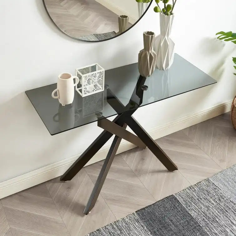 45.3 Glass Top Console Table - N/A