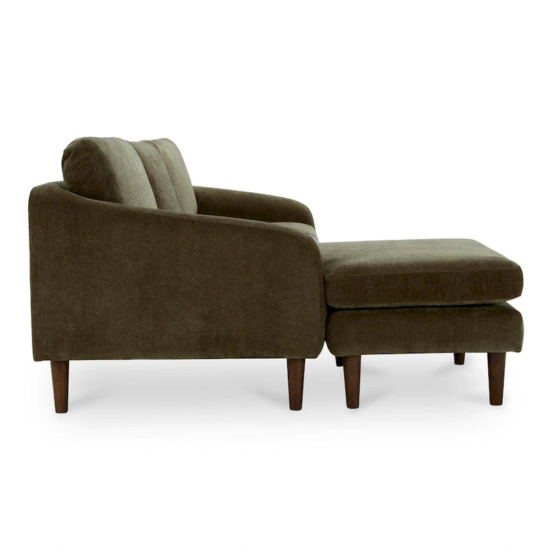 NADAAL STUDIOS Drew, Sectional with Reversible Chaise, Dark Brown - 98 X 59.2 X 33.5