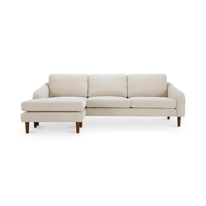NADAAL STUDIOS Drew, Sectional with Reversible Chaise, Dark Brown - 98 X 59.2 X 33.5
