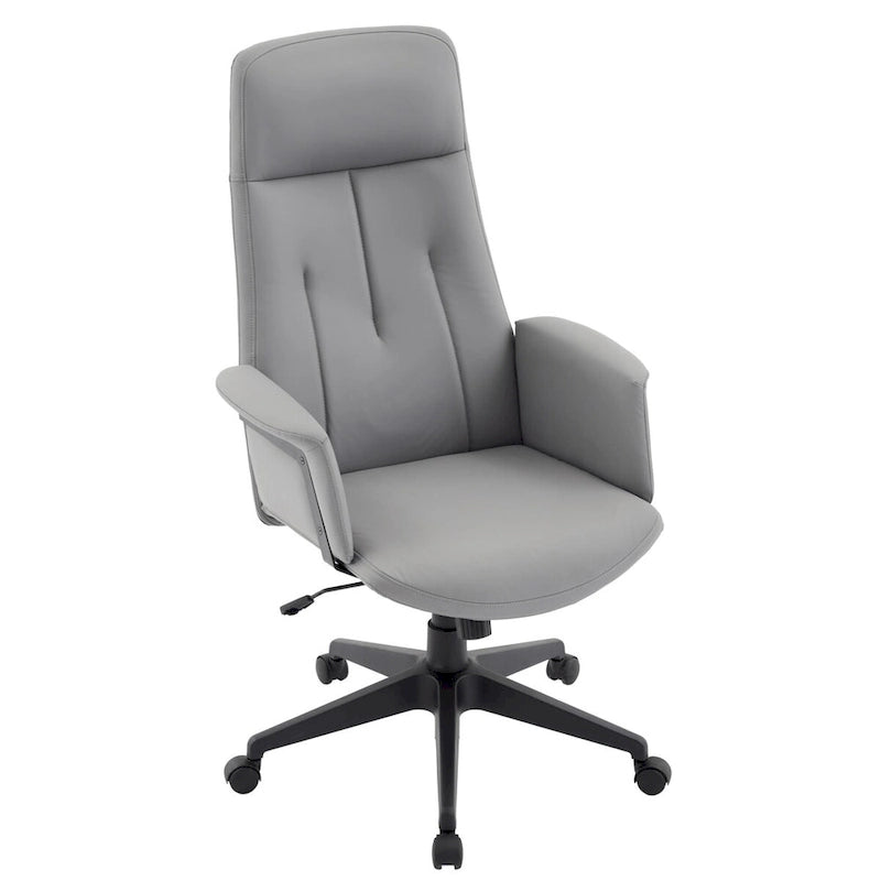 Leather Office Computer Chair Adjustable Height Swivel Desk Chair With Lumbar Support Inifini Collection