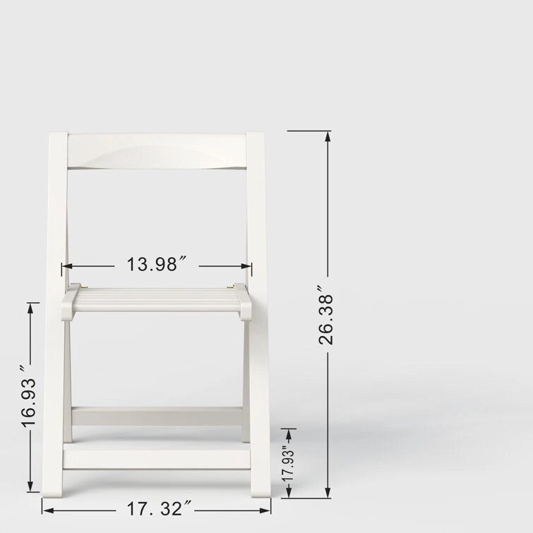 Stateside Wood Weather Resistant Outdoor Chair with Compact Folding Set of 2