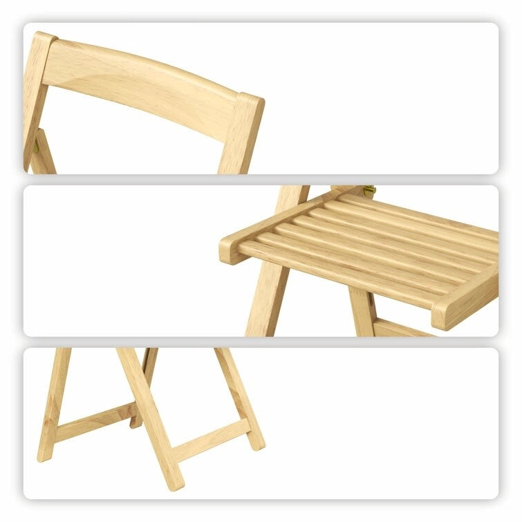 Stateside Wood Weather Resistant Outdoor Chair with Compact Folding Set of 2
