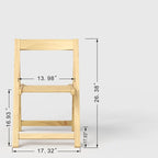 Stateside Wood Weather Resistant Outdoor Chair with Compact Folding Set of 2