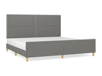 Gray Fabric Bed Frame, 200 x 200 cm