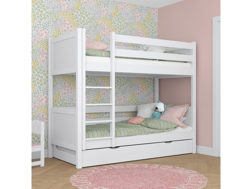 White Bunk Bed Frame, 80 x 200 cm