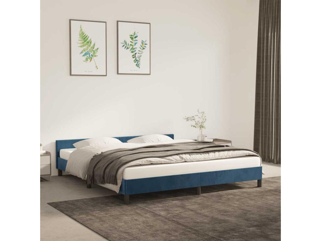 Blue Velvet Bed Frame, 180 x 200 cm - dlz1766456909439
