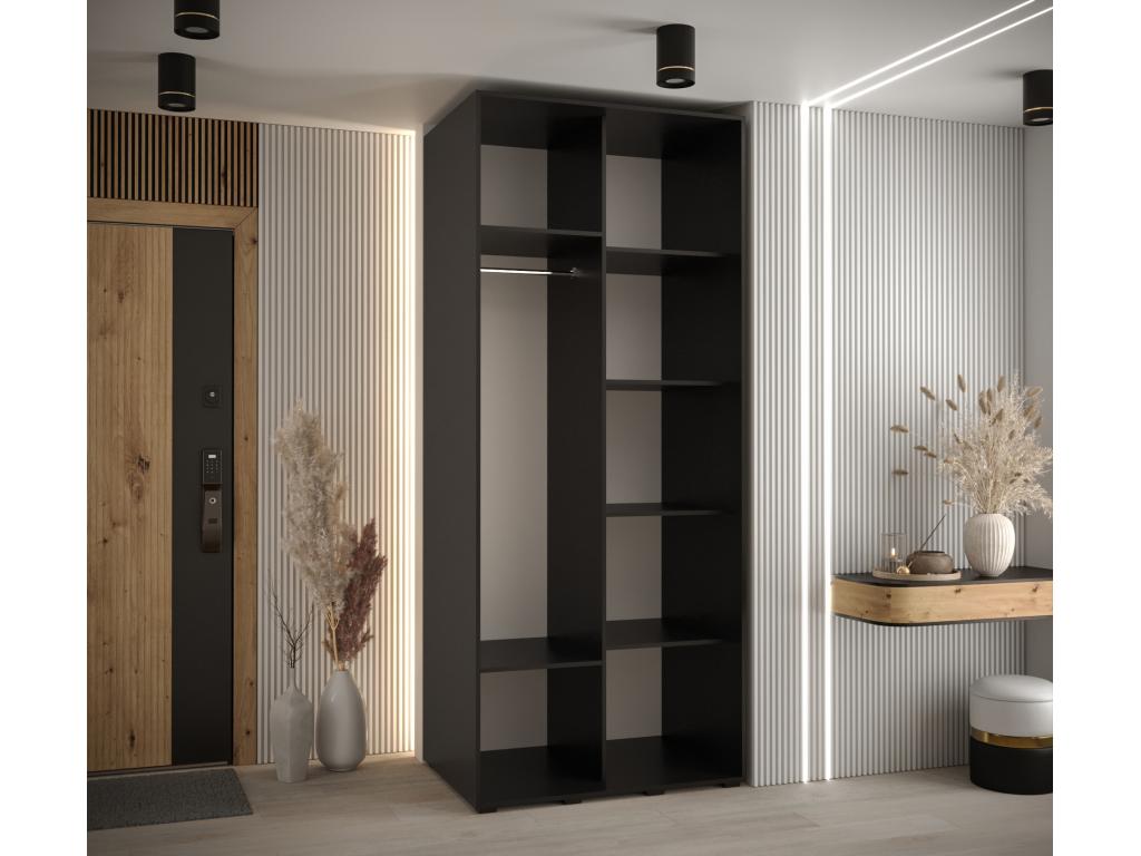 Black Wardrobe, 110 x 60 x 235.2 cm