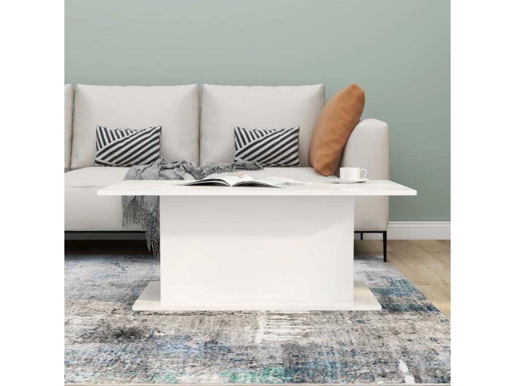 White Coffee Table, 102 x 55.5 x 40 cm