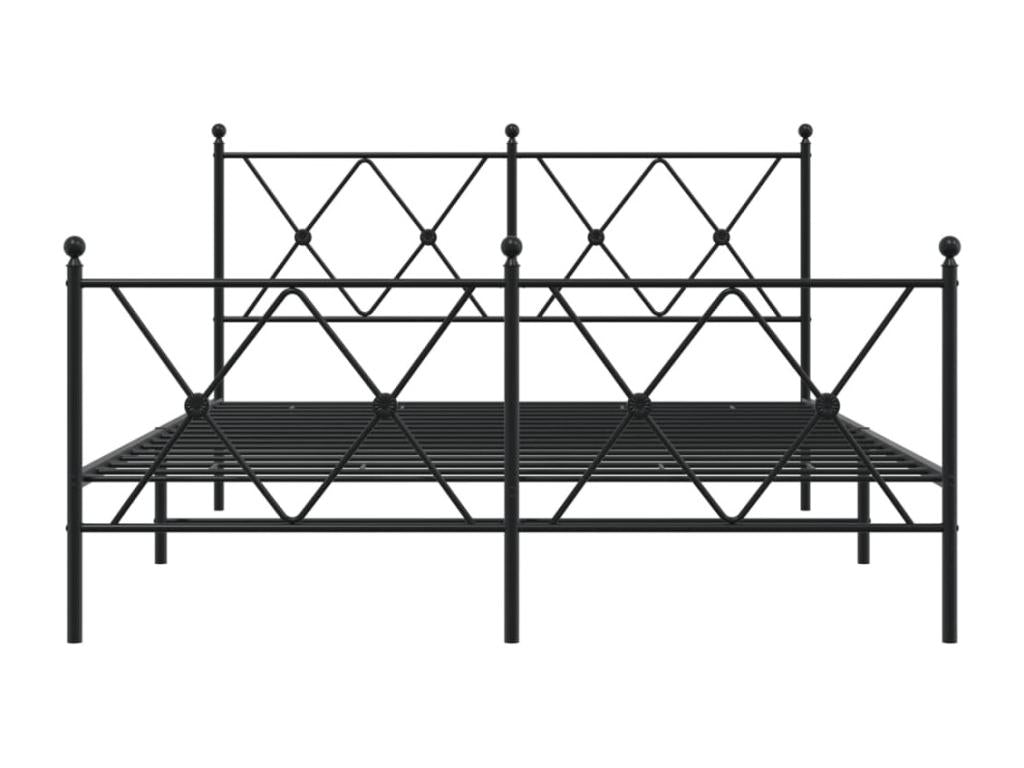 Black Metal Bed Frame, 137 x 190 cm