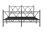 Black Metal Bed Frame, 137 x 190 cm