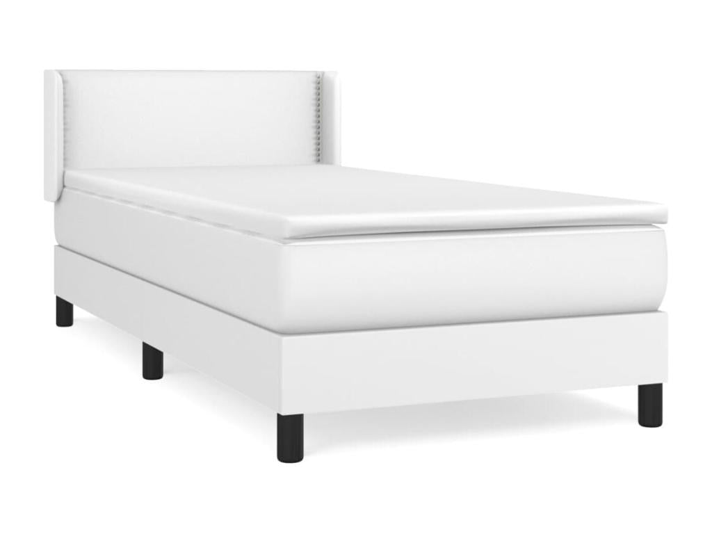 White Faux Leather Mattress, 90 x 200 cm