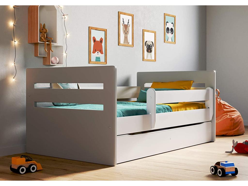 Gray Kids Bed Frame, 80 x 180 cm