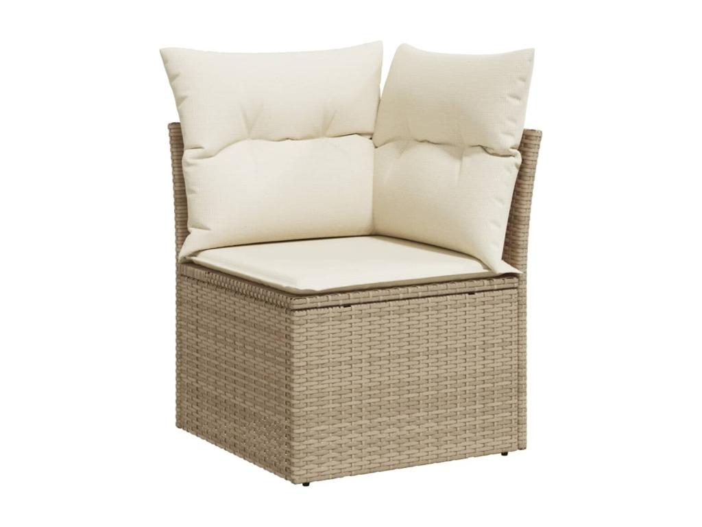 Beige Woven Resin Wicker Outdoor Furniture Set - dlz1766456891957