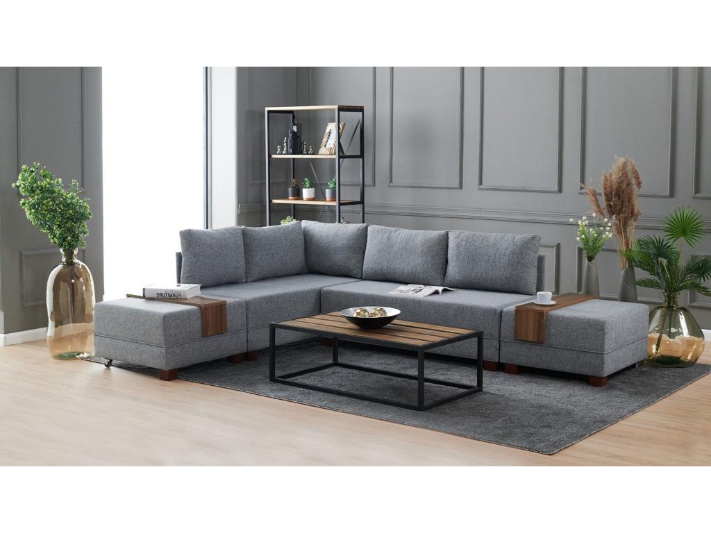 Gray Fabric Sofa
