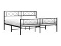 Black Metal Bed Frame, 200 x 200 cm