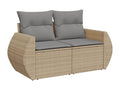 Beige Woven Resin Wicker Outdoor Furniture Set - dlz1766456372141