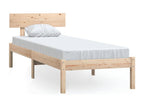 Brown Pine Wood Bed Frame, 90 x 190 cm