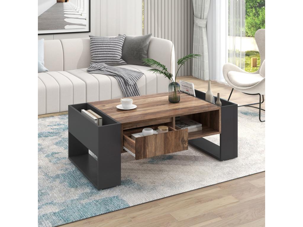 Black Coffee Table, 106.4 x 40 x 60 cm