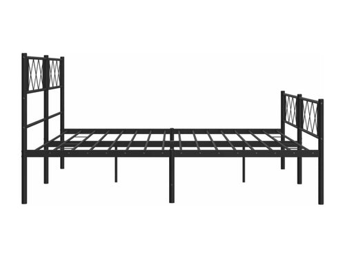 Black Metal Bed Frame, 200 x 200 cm