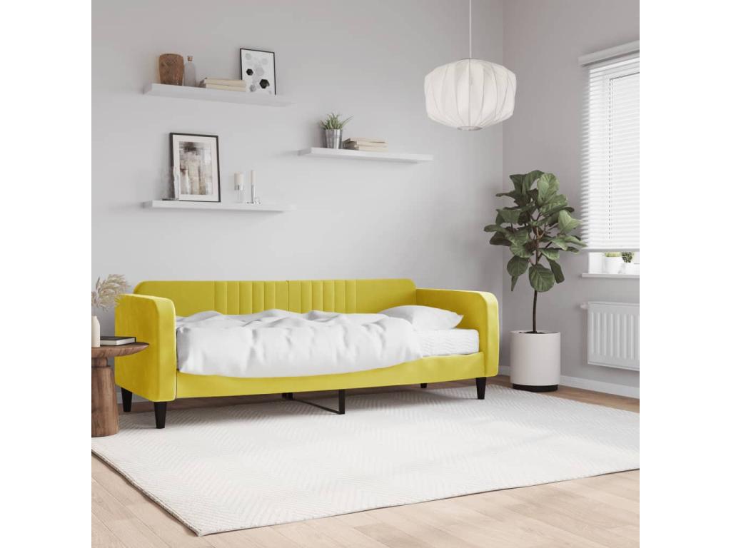 Yellow Velvet Mattress, 80 x 200 cm