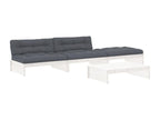 White Solid Wood Outdoor Furniture Set