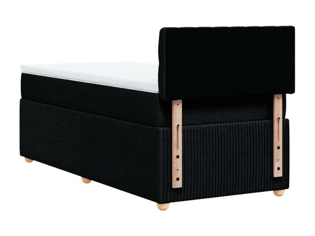 Black Fabric Mattress, 90 x 190 cm