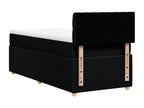 Black Fabric Mattress, 90 x 190 cm