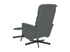 Gray Faux Leather Accent Chair