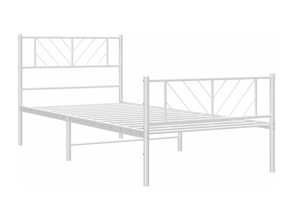 White Metal Bed Frame, 80 x 200 cm