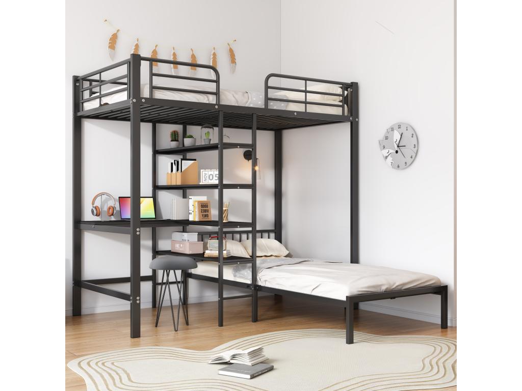 Black Iron Table, 90 x 200 cm