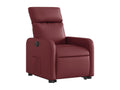 Red Faux Leather Accent Chair - dlz1766456659358
