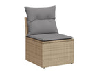 Beige Woven Resin Wicker Outdoor Furniture Set - dlz1766457127861