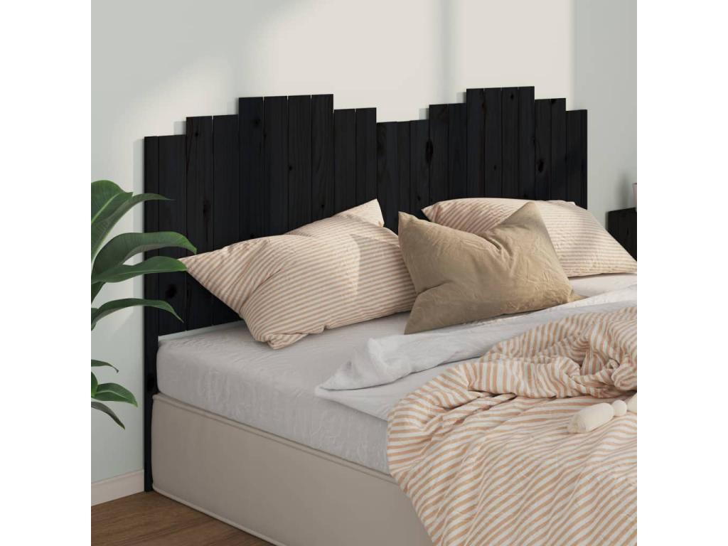 Black Solid Wood Home Furniture, 206 x 4 x 110 cm