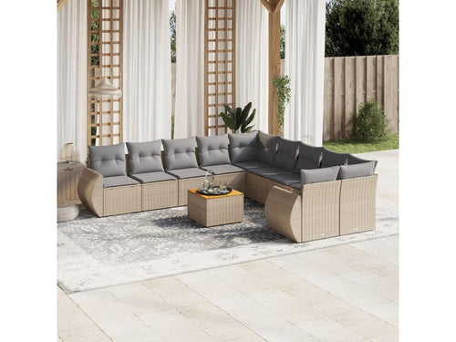 Beige Woven Resin Wicker Outdoor Furniture Set - dlz1766456372141